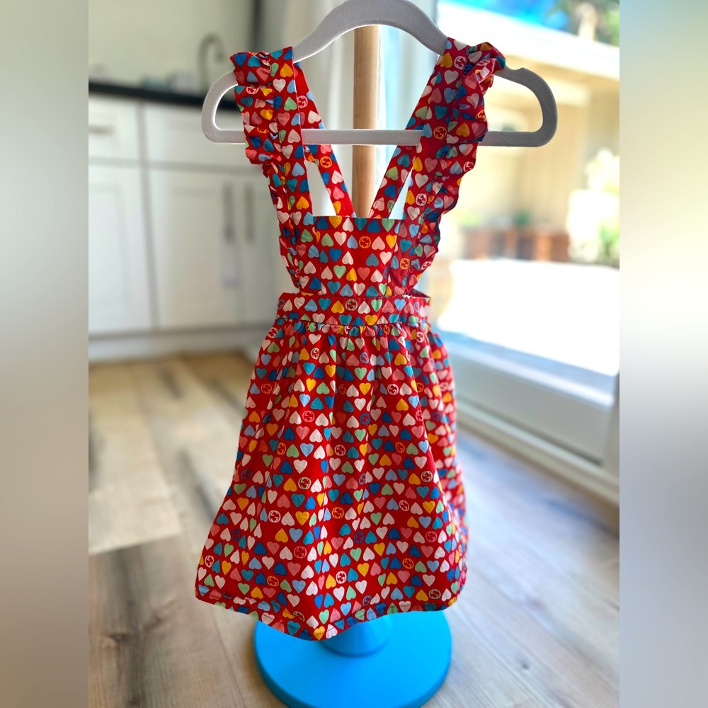 Gucci sundress with heart print size 12/18 months